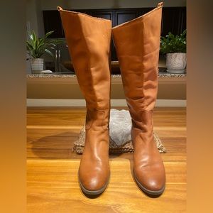 Sam Edelman, Leather boots Wide Calf, 9.5, 1.25 inch heel